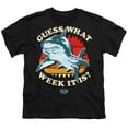 thumbnail image 2 of Shark Week Officially Licensed Guess the Week Kids T Shirt for Youth Boys and Girls, Black, Small, 2 of 4