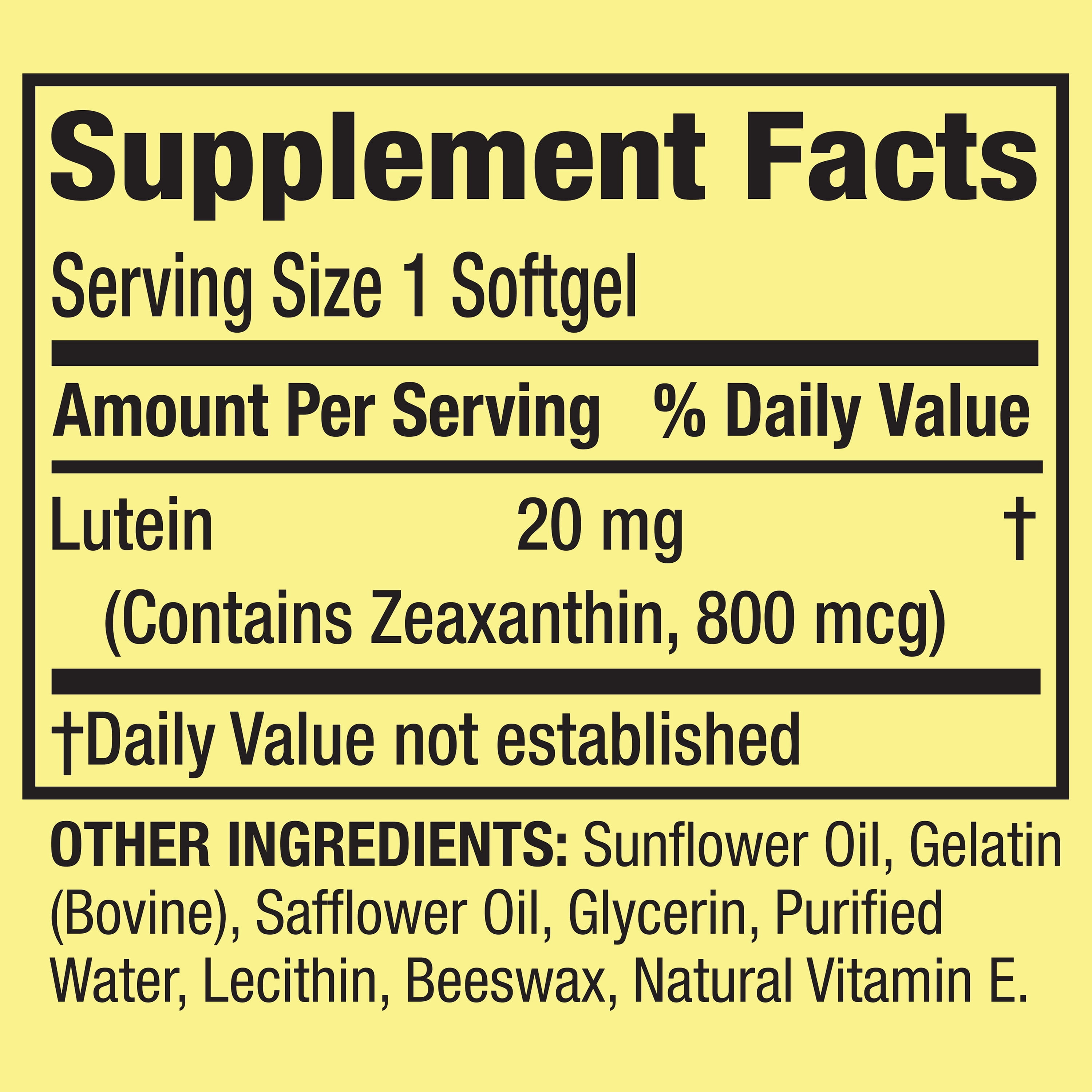 (3 pack) Spring Valley Lutein with Zeaxanthin Dietary Supplement Softgels, 20mg, 90 Count