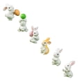 thumbnail image 2 of CoreLiving Tiny Resin Animals Easter Decor Miniature Figurines Pastel Bunny Rabbit Set for Spring Centerpiece Garden Decor Vase Filler DIY Craft Supplies 9 Count, 2 of 9