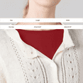 thumbnail image 2 of CYSFASHION Detachable Dicky Collar Blouse for Women Solid Faux Shirt Family Business Casual Round Fake Collar White, 2 of 8