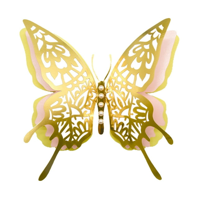 Decoración de pared de Mariposa 3D Sunnimix 4 capas Adornos de jardín estilo A