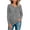 Gray, variant on Deago Women's Long Sleeve V Neck T Shirt Twist Cross Knot Tunic Tops Casual Loose Fitted Blouse (Gray, M)