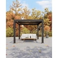 thumbnail image 4 of 10' x 10' Louvered Pergola with Adjustable Roof, Reinforced Aluminum Frame & Integrated Drainage Outdoor Gazebo for Patio, Garden, Backyard, Dark Gray, 4 of 5