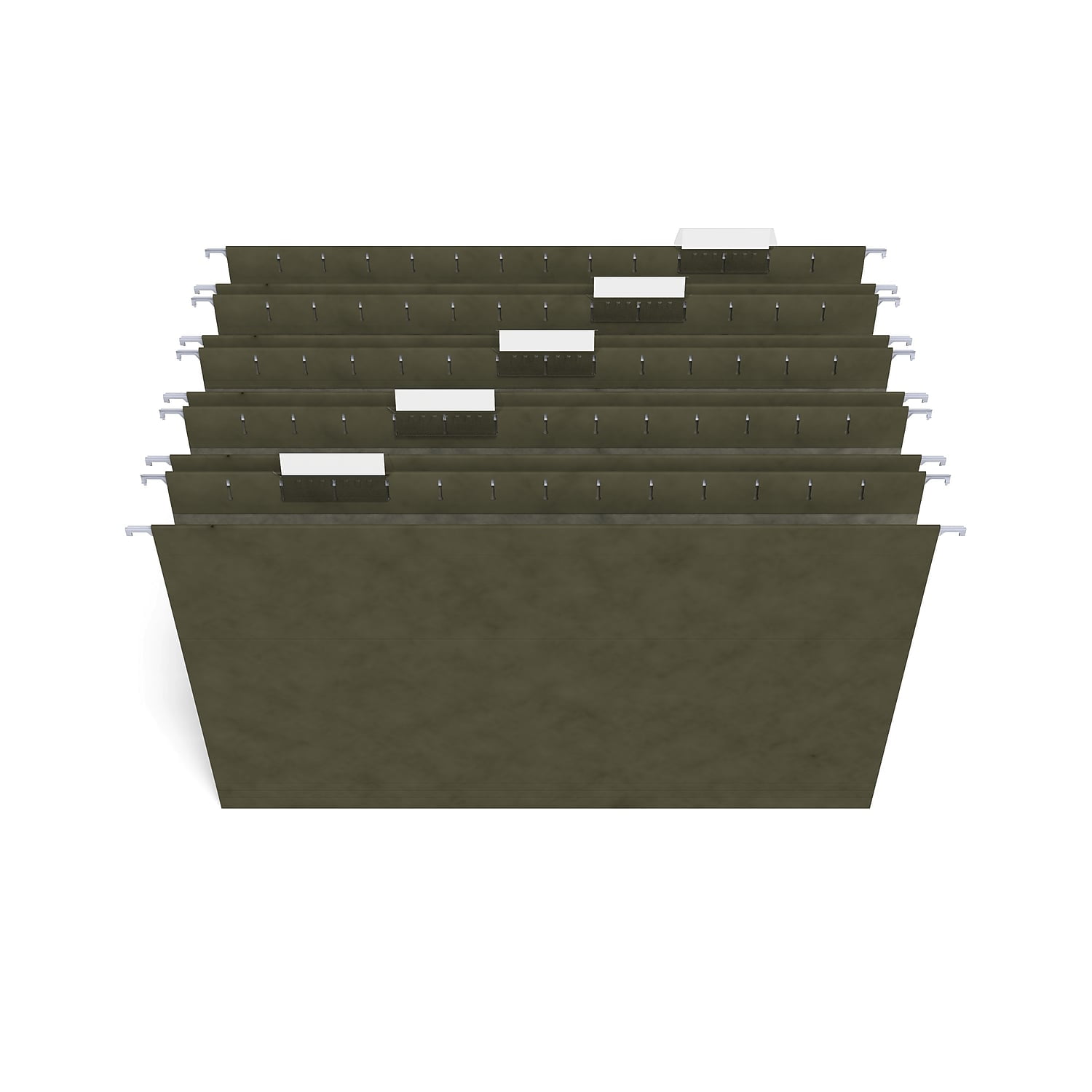 Staples Hanging File Folders 5 Tab Legal Size Standard Green 50/BX
