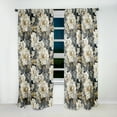 thumbnail image 3 of Designart "Grey Floral Grace" Floral Blackout Curtain Single Panel, 3 of 4