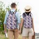 thumbnail image 4 of Disketp record rock music Skull print Canvas Backpack Lightweight Travel Daypack Student Rucksack Laptop Backpack-, 4 of 5