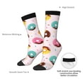 thumbnail image 2 of Yiaed Donut Print Great elasticity Crew Socks Sports socks for Men and Women, 2 of 5