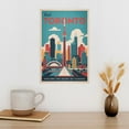 thumbnail image 3 of Toronto Retro Travel Poster Vintage Canadian City Tourism with CN Tower & Museum Canvas Poster, 3 of 8