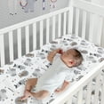 thumbnail image 3 of Lambs & Ivy Jungle Safari Gray/Tan/White Nursery 6-Piece Baby Crib Bedding Set, 3 of 9