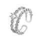 thumbnail image 1 of Plata Mujeres Tendencia de la moda completa Zircon Anillo Señoras Joyería Anillos para Mujeres Tamaño 6 10, 1 of 6