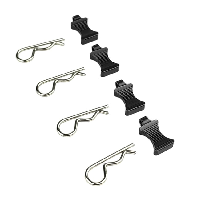 4 piezas de clips para carrocería de coche RC, pasador de 1/6, piezas de repuesto para coche de modificación con Negro