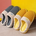 Big Size Women Men Home Slippers Winter Warm Plush Soft Comfort Shoes