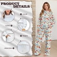 thumbnail image 4 of Renewold Trendy Sweatsuits for Womens Lounge Sets 2 Piece Outfits High Waisted Sweatpants and Mock Neck Sweatshirts Loose Women's Activewear Matching Set, Mushroom Print, XS, 4 of 7