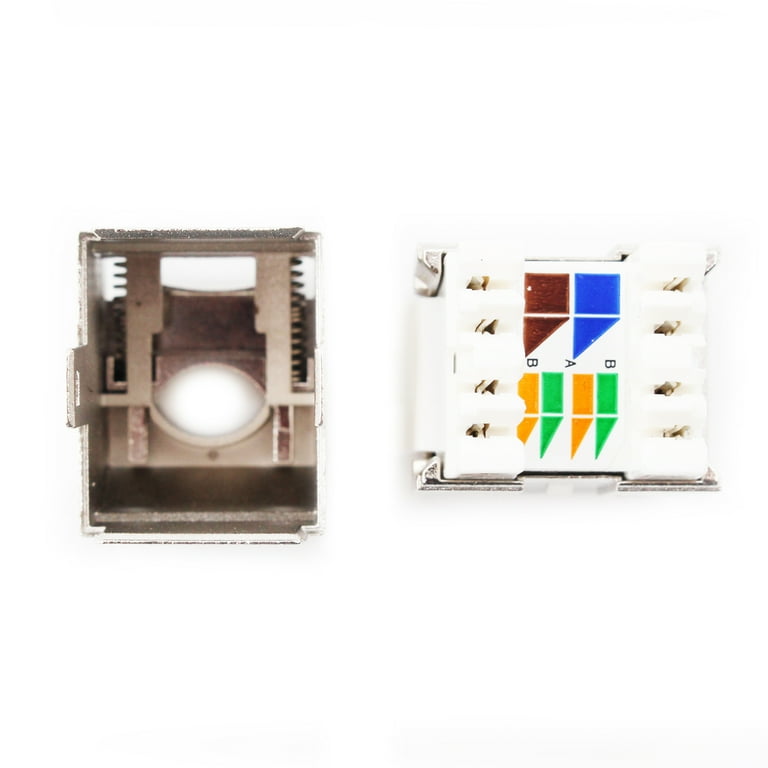 molex Power Cat 6a Shielded Jack 8W, Black Shutter - Walmart.com 