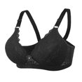 thumbnail image 2 of Gymayou Wireless Lace Push Up Bra for Women Comfort No Underwire Full Coverage Everyday Bra Lace Padded Bra Ladies Daily Wear Lingeries Black 40, 2 of 9