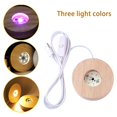 thumbnail image 1 of YAOMOBB Light Base Minimalistic Figure Display Stand USB Port Illuminated Oak Lamp Base for Wide Application, 1 of 6