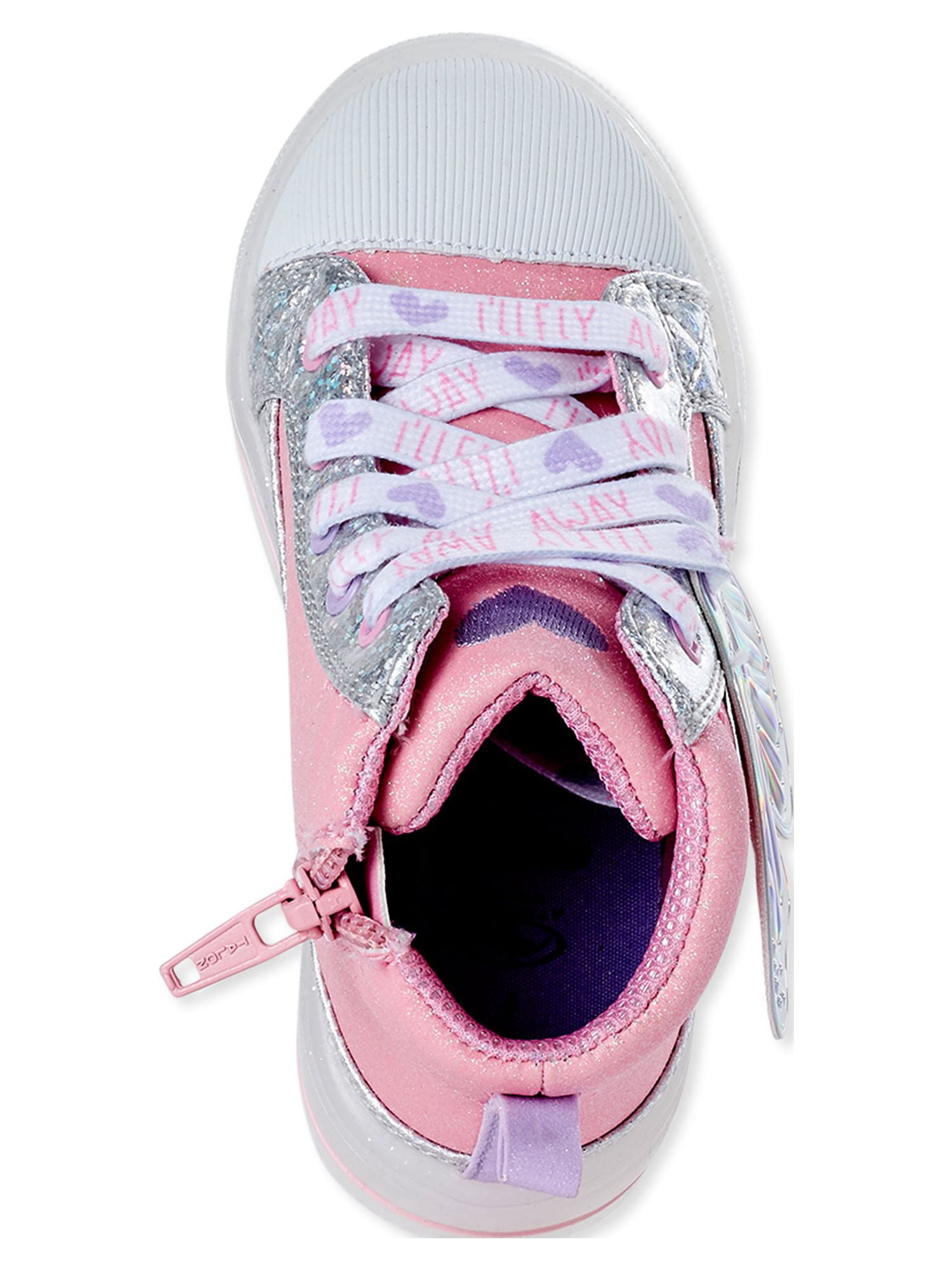 Athletic Works Toddler Girls Light Up High Top Shoes, Sizes 7-12