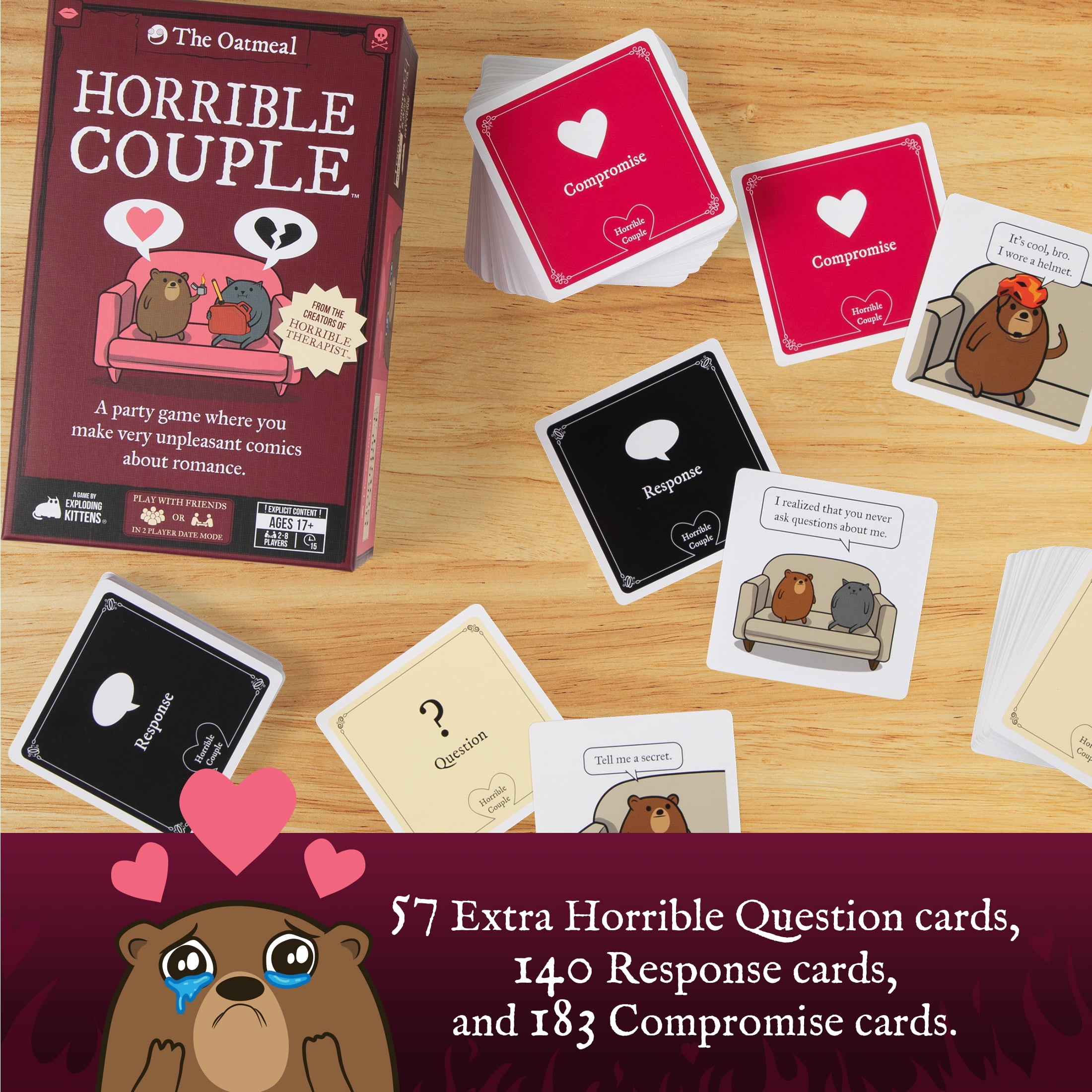Horrible Couple – Party Game For 2-8 Players, From The Creators of Horrible Therapist | A Funny Game Night with Friends, Card Game for Adults On Date Night, Anniversary Gift