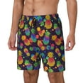 thumbnail image 2 of Balery Colorful Pineapples1 Mens Swim Trunks Swim Shorts for Men Quick Dry Inseam Beach Shorts with Compression Liner Pocket-Large, 2 of 9