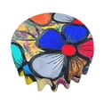 thumbnail image 3 of YFYANG 60 inch Round Table Cloth, Reusable Polyester Flower Watercolor Art Table Cover for Indoor Outdoor Kitchen Restaurant Table Decoration Tablecloths, 3 of 8