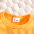 thumbnail image 6 of CAICJ98 Toddler Baby Girls Halloween Outfits Sleeveless Flower Print Dress Long Sleeve Ruffle Coat Bow Headband Clothing Sets Toddler Girl Outfits (Orange,9-12 Months), 6 of 8