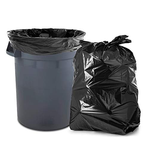 For 55 Gallon Large Black Garbage Bags Tasker Trash Bags 50/Case 