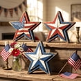 thumbnail image 5 of 4th of July Tiered Tray Decor Wooden Star Set, 3 Pcs Memorial Day Table Decorations, Rustic Patriotic Tabletop Home Decor, Red White and Blue Decorations for Home, 5 of 5