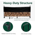 thumbnail image 3 of EastVita 8 FT Outdoor FireWood Rack with Cover,Heavy Duty FireWood Holder & Waterproof Cover,1/2 Cord of FireWood for Fireplace,Patio,Storage Rack,Two Sections, 3 of 7