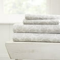 thumbnail image 2 of Linen Market 4 Piece Sheet Set Patterned, King, Coarse Paisley Gray, 2 of 10
