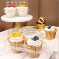 thumbnail image 4 of Dingrich 2 Compartment Cupcake Box 50Pcs, Stackable Cupcake Container with Lid for Muffins, Cookies, Desserts - Disposable Cupcake Boxes for Party, Wedding, Picnic, Display - Clear, 4 of 9
