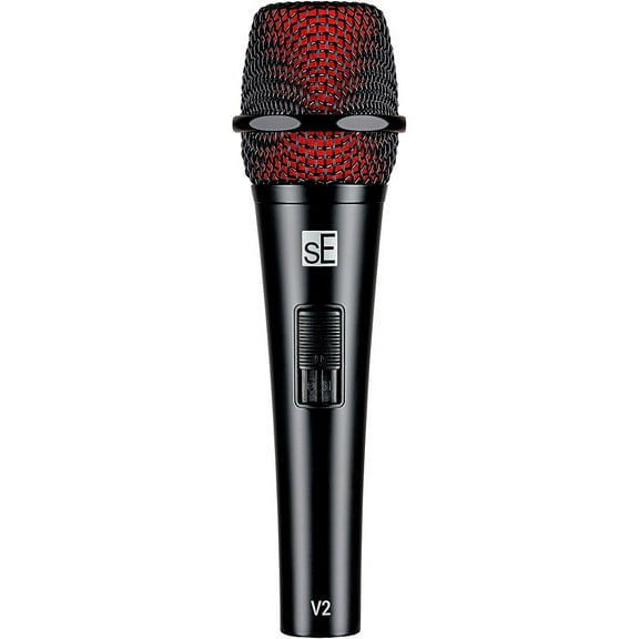 SE Electronics V2-SW-QTR-U Supercardioid Switch Dynamic Handheld Microphone with Cable, Black