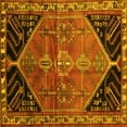 thumbnail image 1 of Ahgly Company Machine Washable Indoor Square Persian Yellow Traditional Area Rugs, 8' Square, 1 of 4