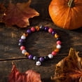 thumbnail image 4 of Halloween Dog Collar – Chunky Bead Pet Necklace, Adjustable Stainless Steel Rope (14.1"-18.1"), Spooky Chic Jewelry for Small to Medium Dogs, 4 of 7