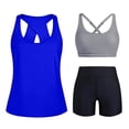 thumbnail image 3 of Jsaierl Womens 2 Piece Tankini Swimsuits Tummy Control Summer Vacation Print Push Up Swimwear Full Coverage Modest Beachwear with Boyshorts Tankini Bathing Suits S-3XL, 3 of 6