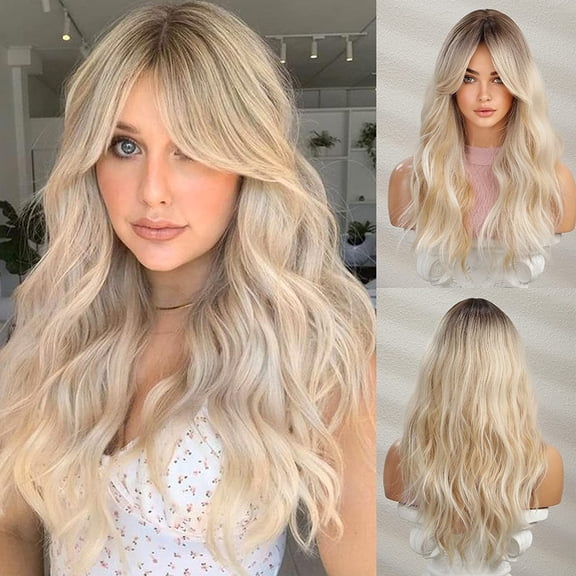 Long Wavy Wigs for Women,Synthetic Hair Wig for Daily A8
