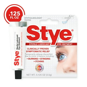Stye Sterile Lubricant Eye Ointment, Stye Eye Symptom Relief, Ophthalmologist Tested, Adult Daily Use As Needed, 0.125 oz
