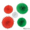 Fiesta Party Tissue Paper Hanging Fans