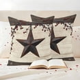 thumbnail image 3 of Texas Star Brown Outdoor Waterproof Pillow Covers, Farmhouse Berry Wooden Vintage Decorative Square Throw Pillowcase Sofa Cushion Sham for Patio/Couch/Chair, 18"x18" 2 Pack, 3 of 8