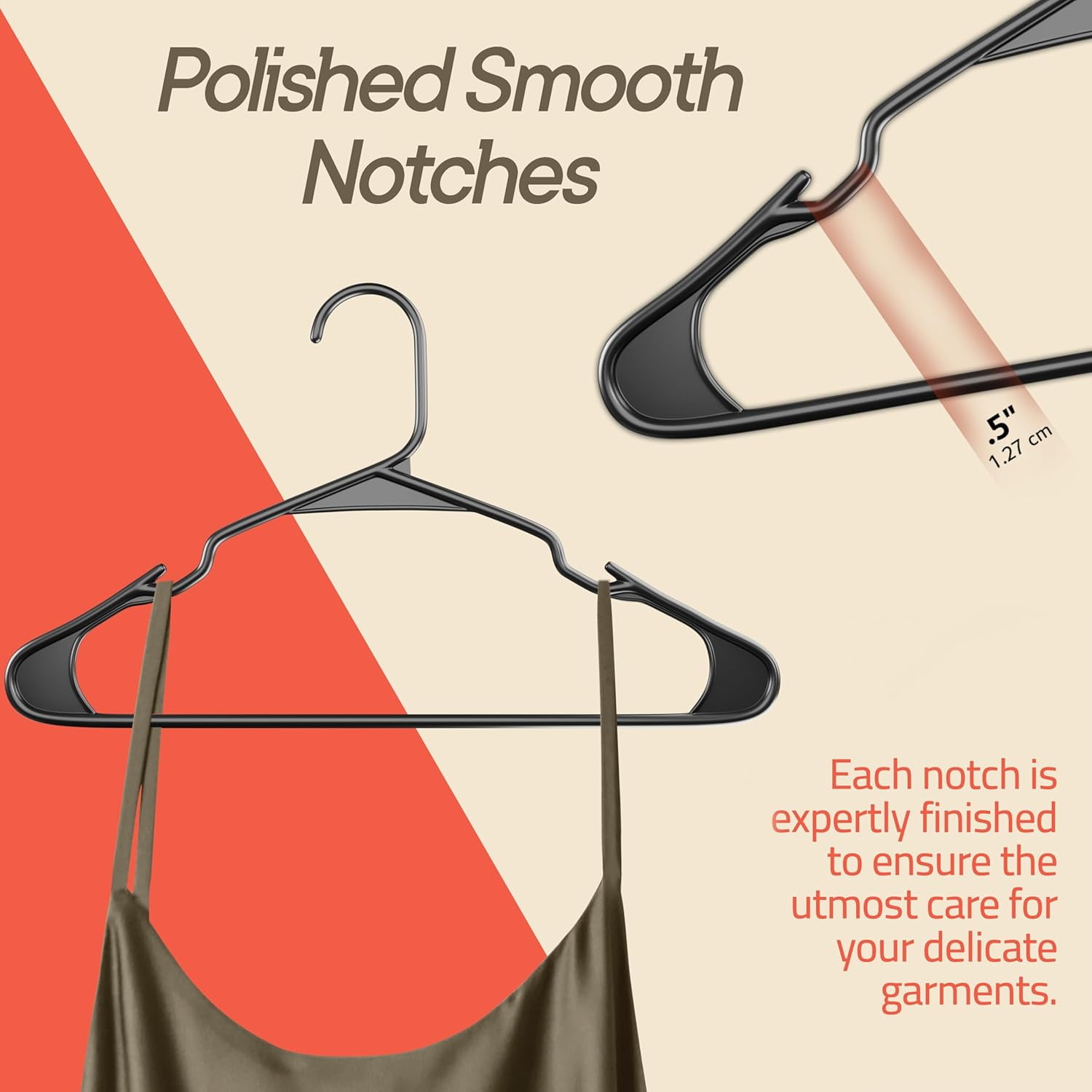 Gray Plastic hangers 120 Pack– Heavy-Duty Plastic Hangers Slim and Space-Saving Hangers, Durable & Lightweight PP Hangers with Non-Slip Shoulder Notches for Slip Dresses, Suits, Jackets & Camisoles