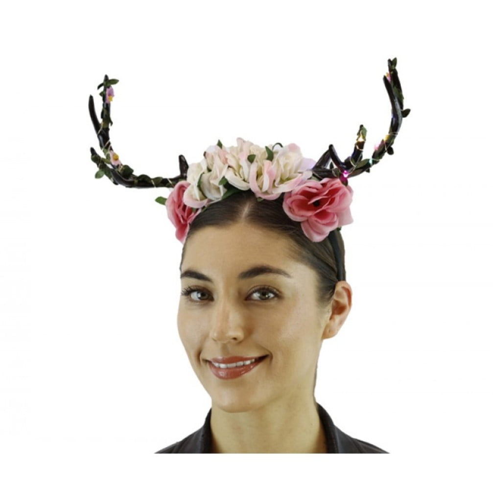 floral deer antler headband