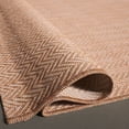 thumbnail image 5 of SAFAVIEH Courtyard Morven Chevron Stripes Indoor/Outdoor Area Rug, 5'3" x 5'3" Round, Natural/Cream, 5 of 12