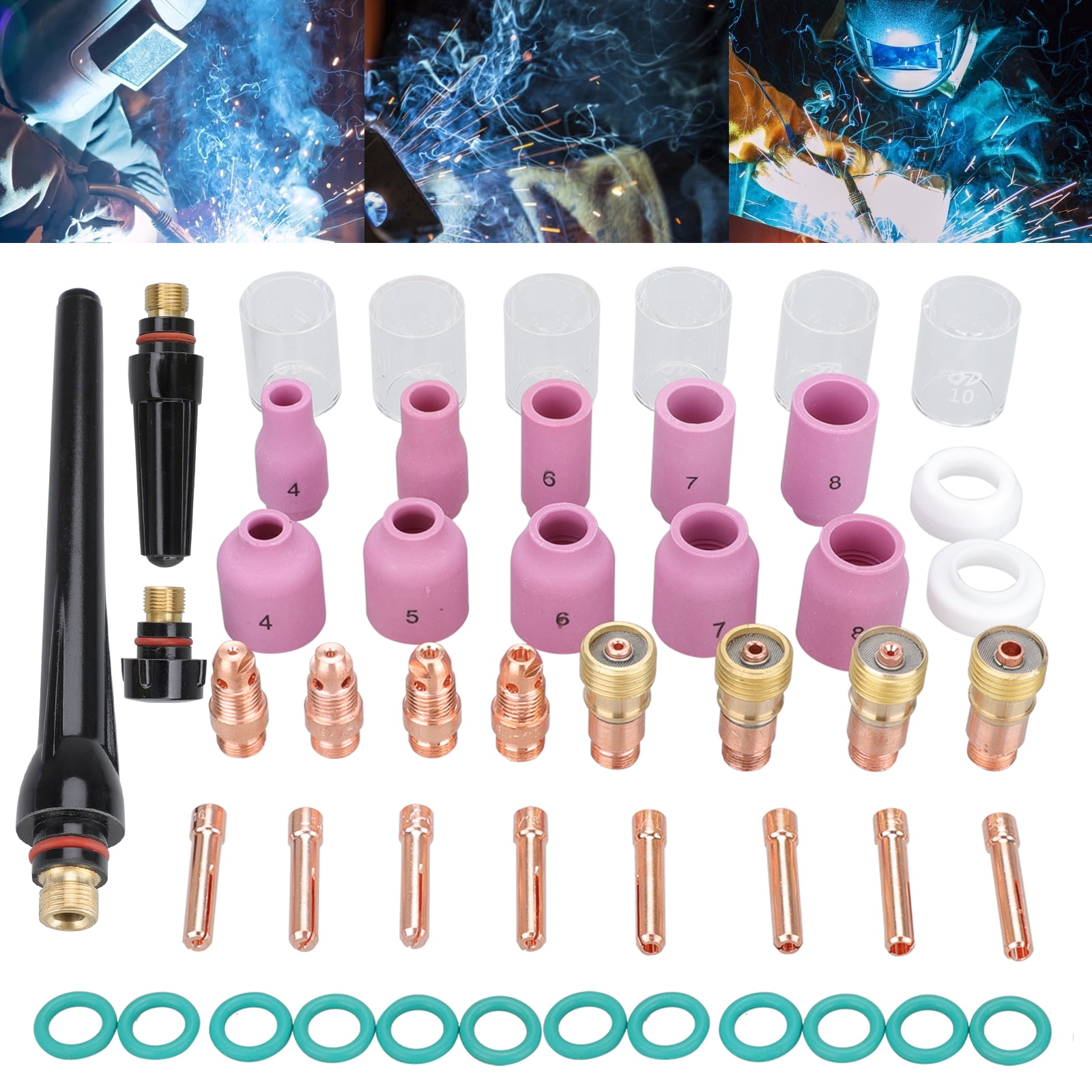 49Pcs TIG Welding Torch Accessories, 17/18/26 TIG Welding Torch