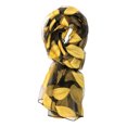thumbnail image 3 of Wrapables® Sheer Silky Feeling Falling Leaves Long Scarf Wrap Shawl, Gold, 3 of 7