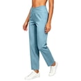 thumbnail image 2 of MLCDZ Pants for Women V-shaped Elastic Waist Stretch Straight Leg Pull On Pant Business Work Gym Casual Lightweight Breathable Trousers with Pockets, 2 of 7