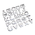 thumbnail image 2 of Kuntesetty 26 3D Stickers with English Letters for Cars, for Vehicle Body, Shiny Metal, for Silver, 2 of 10