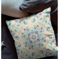 thumbnail image 4 of Rose Wreath Indoor/Outdoor Pillow with Removable Cover in Off-White Blue 26x26, 4 of 5