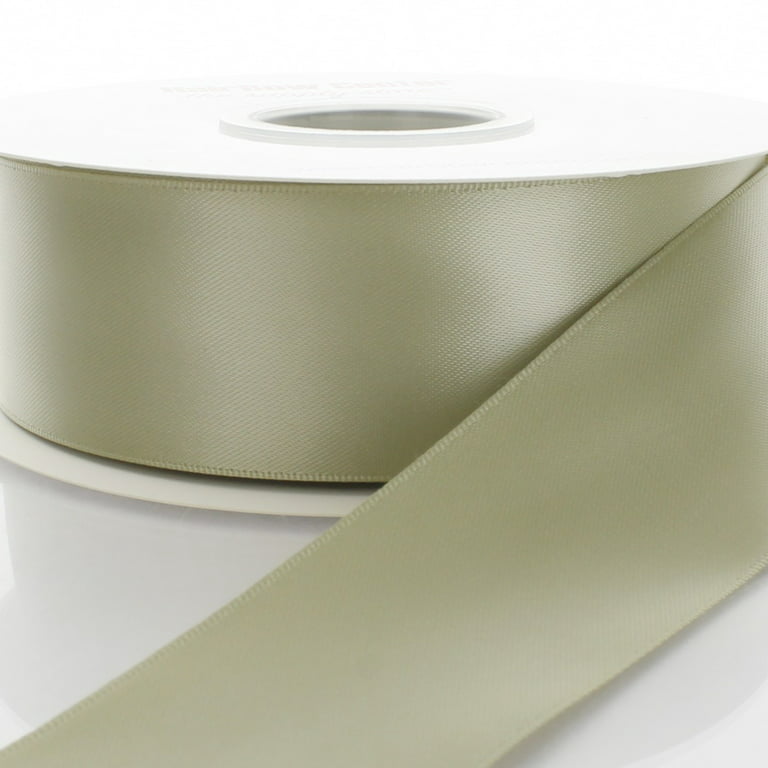 Sage Double Face French Satin Ribbon - 1 - Double Face Satin - Ribbons -  Trims