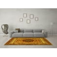 thumbnail image 3 of Ahgly Company Indoor Round Abstract Yellow Modern Area Rugs, 8' Round, 3 of 4