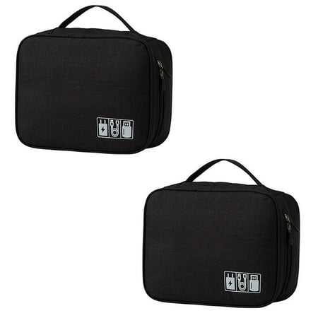 US 1 Pc Electronic Organizer Compact Travel Cable Bag USB Cord Charger Storage