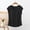 Black, variant on Womens Pajama Tops Solid V Neck Sleeveless Loose Casual Soft Summer Sleepwear Shirt Lounge Casual Top